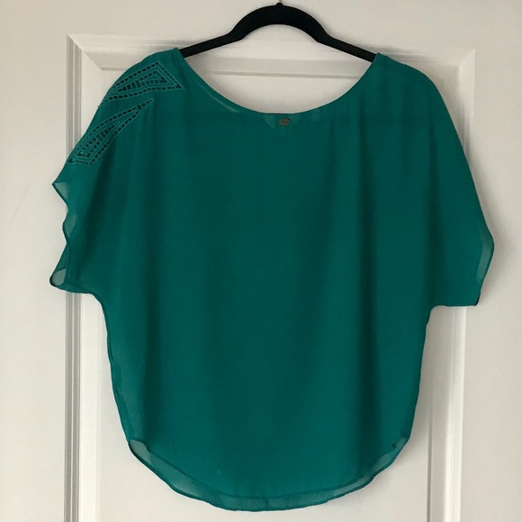 Guess Sheer Tribal Stitch Top - Picture 2 of 5